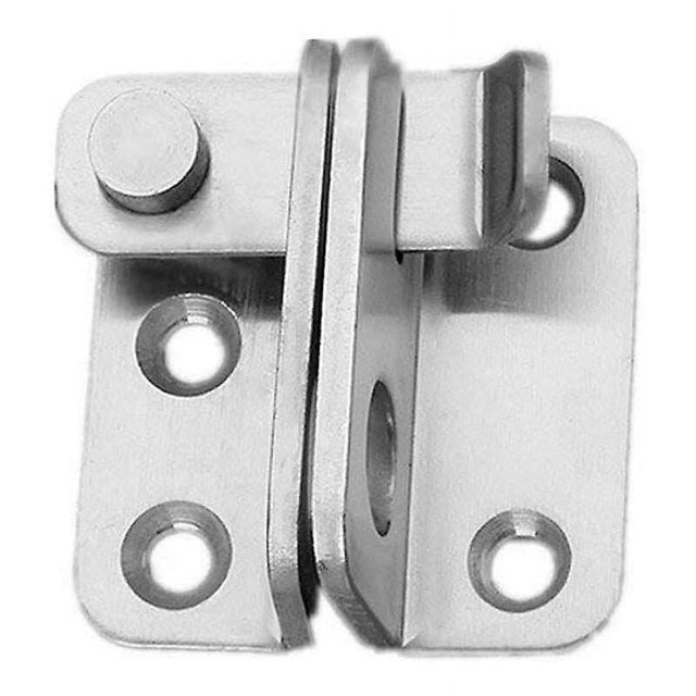 Cerradura de puerta con cerrojo de candado de acero inoxidable, pestillo de puerta antirrobo pequeño para inodoros, ventanas, muebles para mascotas, cerradura de puerta, izquierda