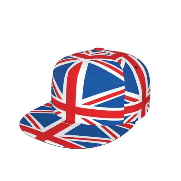 Snapback Hats For Men Women British Flag Flat Bill Brim Baseball Cap Printed Hat