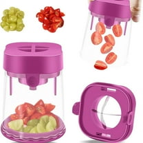 Cherry Tomato Fruit Cutter Strawberry Fruit Dicer Cherry Tomato and Grape Press-Type Fruit Cutter and Slicer,1 * Convenient division,Purple
