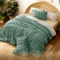thumbnail image 2 of U by Bedsure Tufted Boho Comforter Set, 3 Pieces Farmhouse Shabby Chic Embroidery Bed Set, Soft Jacquard Comforter for All Seasons,Full,Green Bay, 2 of 6