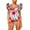 Swimsuit, variant on Women's Rose Printed One Piece Swimsuit and Skirt Bathing Suit Two Pieces Swimwear Set