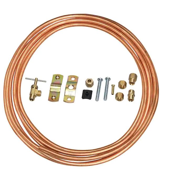 Everbilt 1/4 in x 15 ft Universal Copper IceMaker Installation Kit
