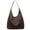 Coffee, variant on HUISZJ Leopard Print Shoulder Bag, Women Top Handle Bag, Large Capacity Tote Bag Simple Commuting Bag for Work Travel Outdoor (Black)