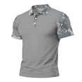 thumbnail image 5 of Homeyce Mens Short Sleeve Polo Shirts Button Collar Polo Shirts Classic Casual Lightweight Polo Tee Solid Color Short Sleeve Golf Shirt,Gray XL, 5 of 5