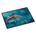 thumbnail image 1 of Liquid Metal Black Marlin Door Mat, Indoor Rug or Outdoor Welcome Mat 24x36 Door, 1 of 4