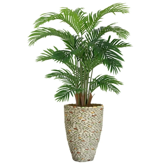 Artificial Faux Real Touch 5.09 Feet Palm Tree With Planter