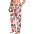thumbnail image 2 of Easygdp Amanita Red Mushroom Men's Pajama Pant, Sleep Elastic Waistband Lounge Pants - Small, 2 of 9