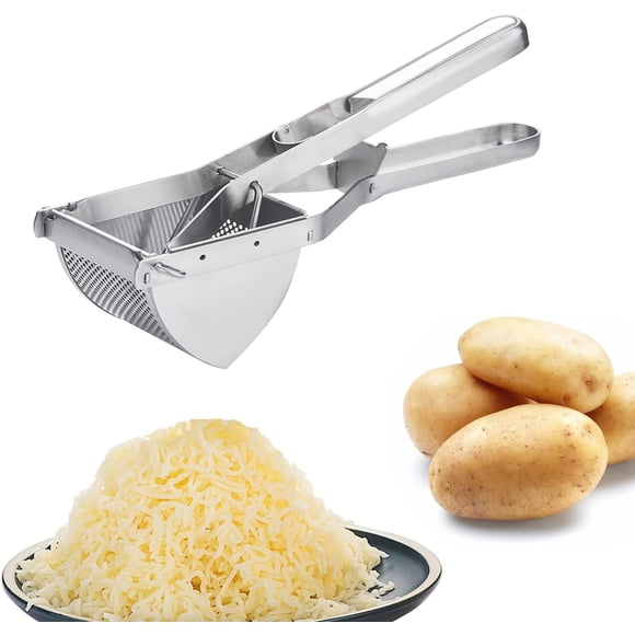 Hysgscwd Presse-Pommes de Terre, Presse-Pommes de Terre, Presse-Aliments Professionnel en Acier Inoxydable, Gadget de Cuisine Essentiel, Usage Commercial et Domestique Intensif, Prise Ergonomique