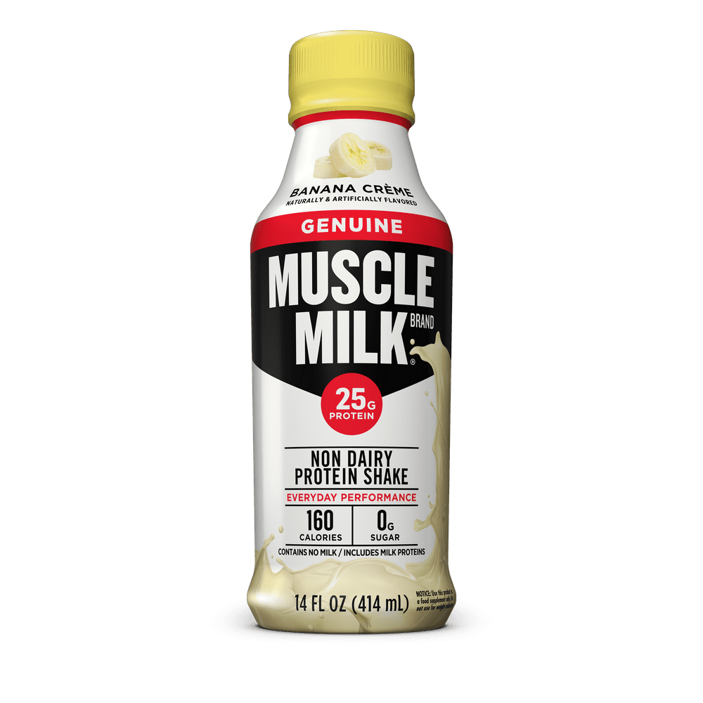 Muscle Milk Protein Shake, Banana Crème, 25g Protein, 12 Ct Walmart