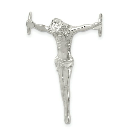 - 925 Sterling Silver Jesus Cross Religious Chain Slide Pendant Charm Necklace Gifts For Women For Her