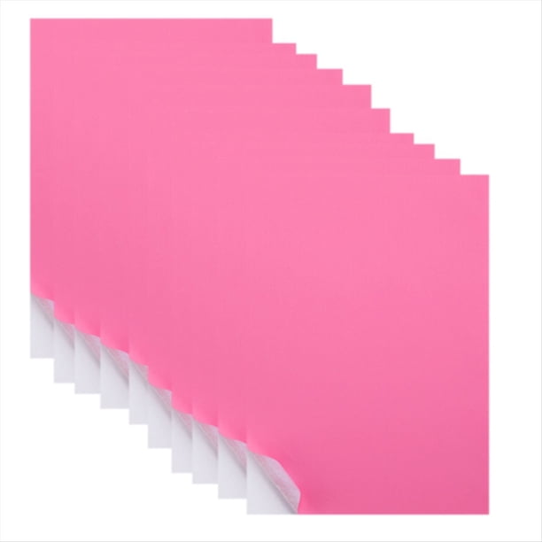 Papel Adhesivo A4 - Etiquetas Adhesivas A4 de 8,27 X 11,69 Pulgadas para Impresoras /de Inyección de Tinta para Oficina y Escuela, Color Rosa
