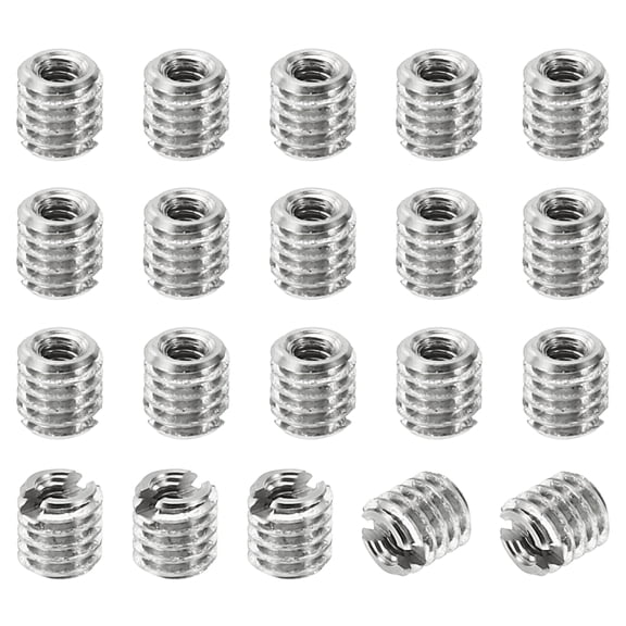 Uxcell Thread Adapters Sleeve Reducing Nut 20pcs M2x0.4 Male to M4x0.7 Female Repairing Insert Nut 4mm