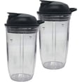 thumbnail image 1 of Replacement juicer personal jar 24oz cup with to go lid（Pack of 2pcs) Compatible with NutriBullet Blender Combo（ZNBF30400Z/ZNBF30500Z/）/Select Blender 1200（NB07200-1210） /PRO 1000/ Select Blender, 1 of 8