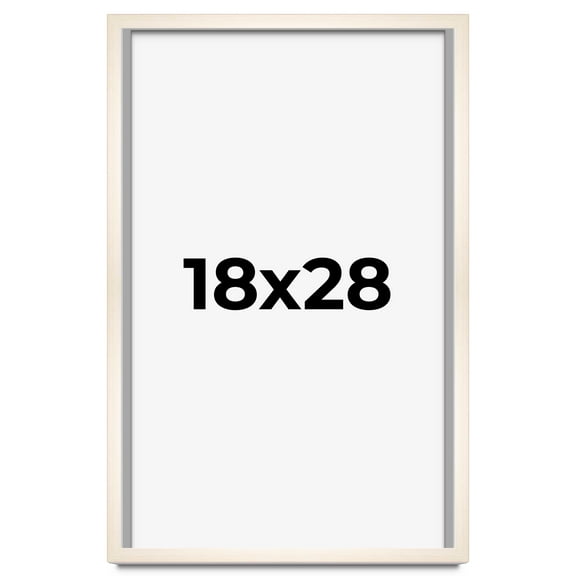 18x28 Frame White Wheat Solid Wood Picture Frame | Moulding Width 0.75 Inches | Interior Depth 0.5