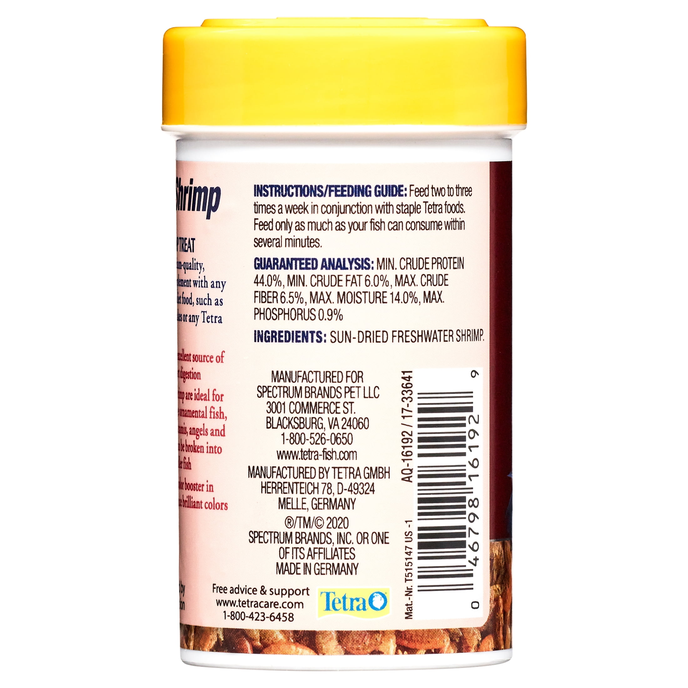 (3 pack) Tetra BabyShrimp, Natural Shrimp Treat For Aquarium Fish, 0.35 oz.