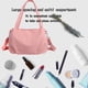 thumbnail image 5 of Bolsa mensajera, gran capacidad, bolso casual de mano a hombro, adecuado para viajar, fitness, compras, crossbody, color rosa, 5 of 7