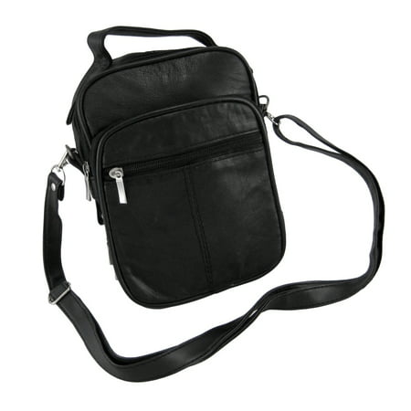 Black Leather Cross-Body Travel Bag | Walmart Canada