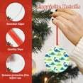 thumbnail image 4 of Zufioo Cute Dinosaur Blue Green Print Large Acrylic Christmas Ornaments, Suitable for Christmas Tree Christmas Holiday Party Pendant Decorations-Round Shape, 4 of 7