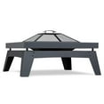 thumbnail image 4 of Real Flame 940 Breton 37" Wide Freestanding Wood Burning Square Table Fire Pit - Grey, 4 of 9