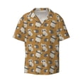thumbnail image 3 of Goofa Forest Animal Printed Men's Casual Short-sleeved Shirt,Lightweight Breathable Button-down,Summer Casual men's top,Versatile Fashion shirt-Small, 3 of 7