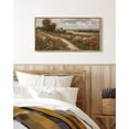 thumbnail image 4 of Drsoum Vintage Landscape Wall Art Countryside Meadow Wildflower Field Wall Prints Classic Retro Farmhouse Rustic Decorations for Living Room Bedroom 8x16in Natural Framed, 4 of 7
