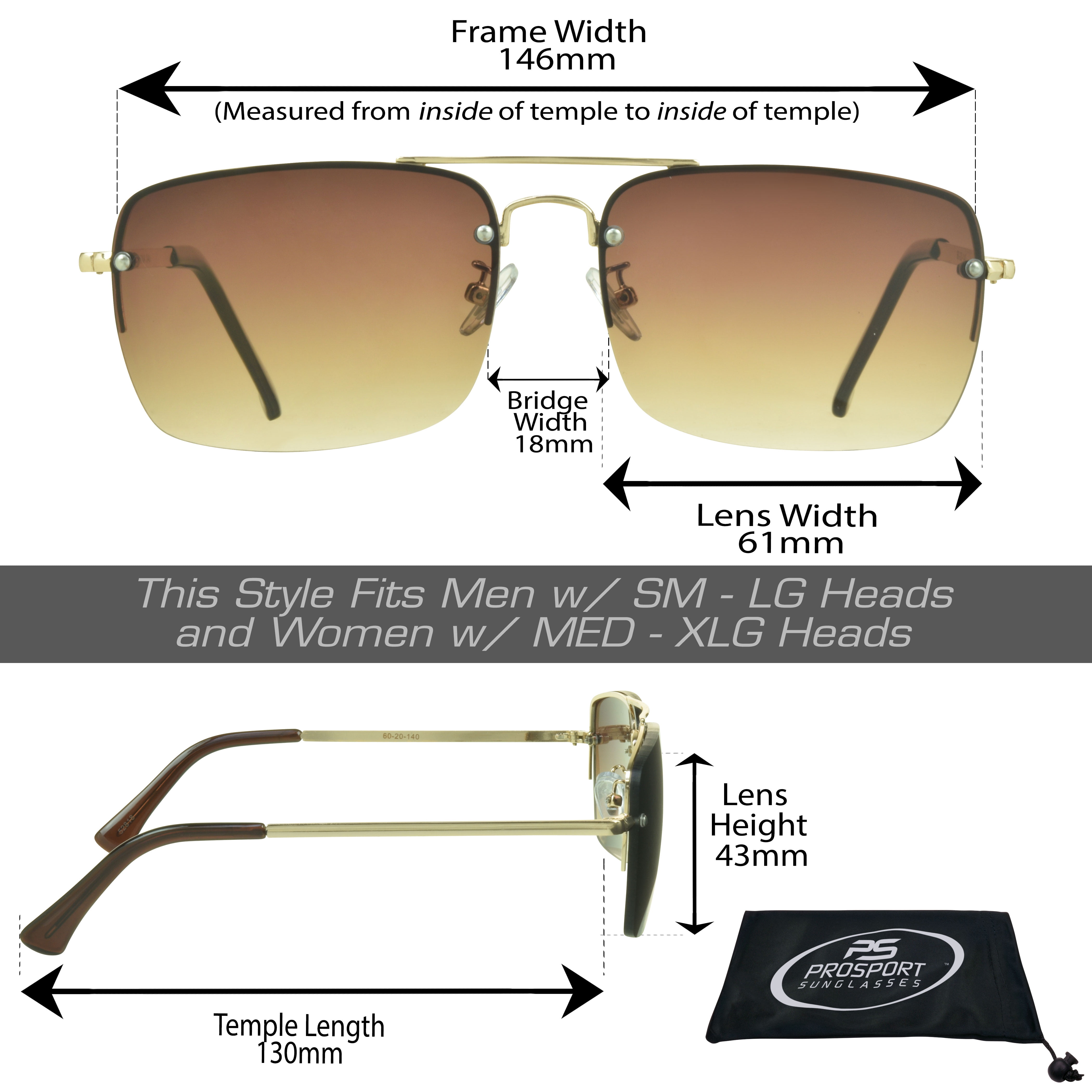 proSPORT Reading Sunglass Full Sun Reader Aviator Men Women 2 Pairs NOT Bifocal