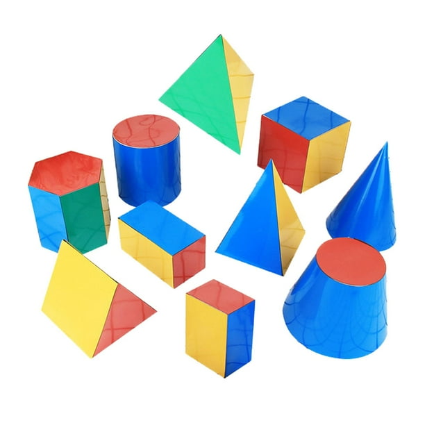 10 Uds. Modelo geométrico 3D material didáctico juguete matemático aprendizaje forma geométrica desmontable para niños en edad