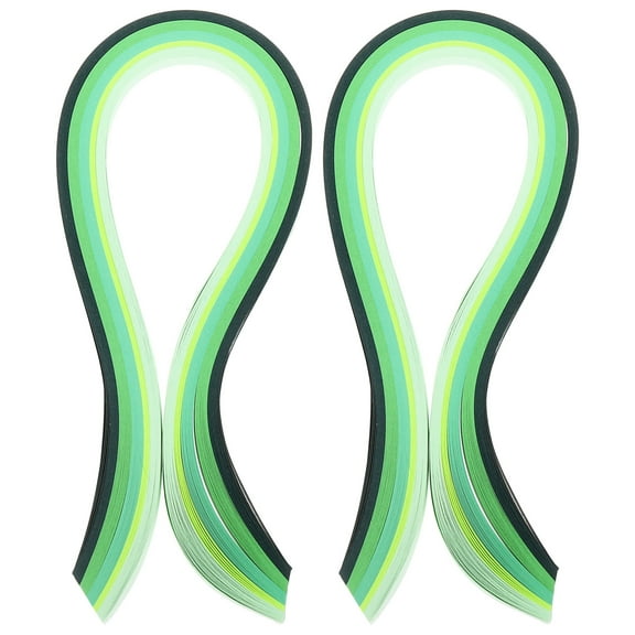Uxcell 390 x 7mm Rainbow Quilling Strips Paper, Gradient Green 200 Pcs