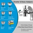 thumbnail image 4 of czcpp-Kitchen Faucet Sink Sprayer Attachment Set, Faucet Spray Head Replacement 59’’ Stainless Steel Hose, Faucet Aerator, 3 Way Brass Diverter Valve and 5 PCS Adapters for Kitchen Cleaning, Hair Was, 4 of 4