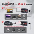 thumbnail image 4 of Inversor de potencia de 500 vatios, 12 V CC a 110 V CA, 1000 vatios de potencia máxima con 2 salidas de CA y dos puertos USB., 4 of 7