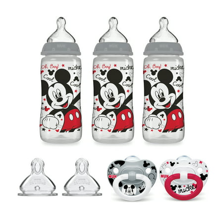 NUK Mickey Mouse Bottle & Pacifier Newborn Set (The Best Feeding Bottles For Newborn)