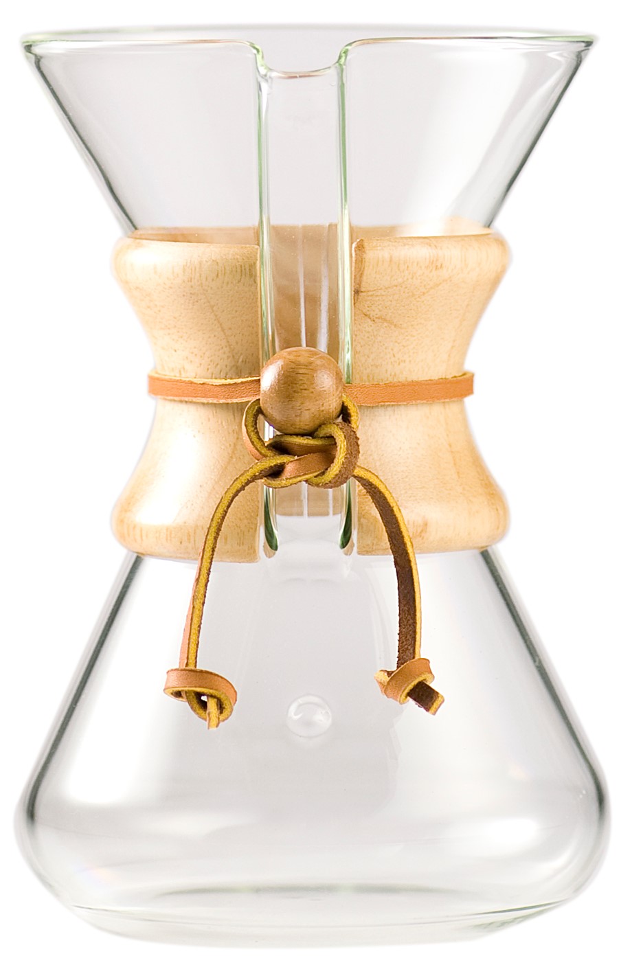Chemex 5 Cup Hand Blown Glass Coffee Maker with Wood Collar and Tie, 25