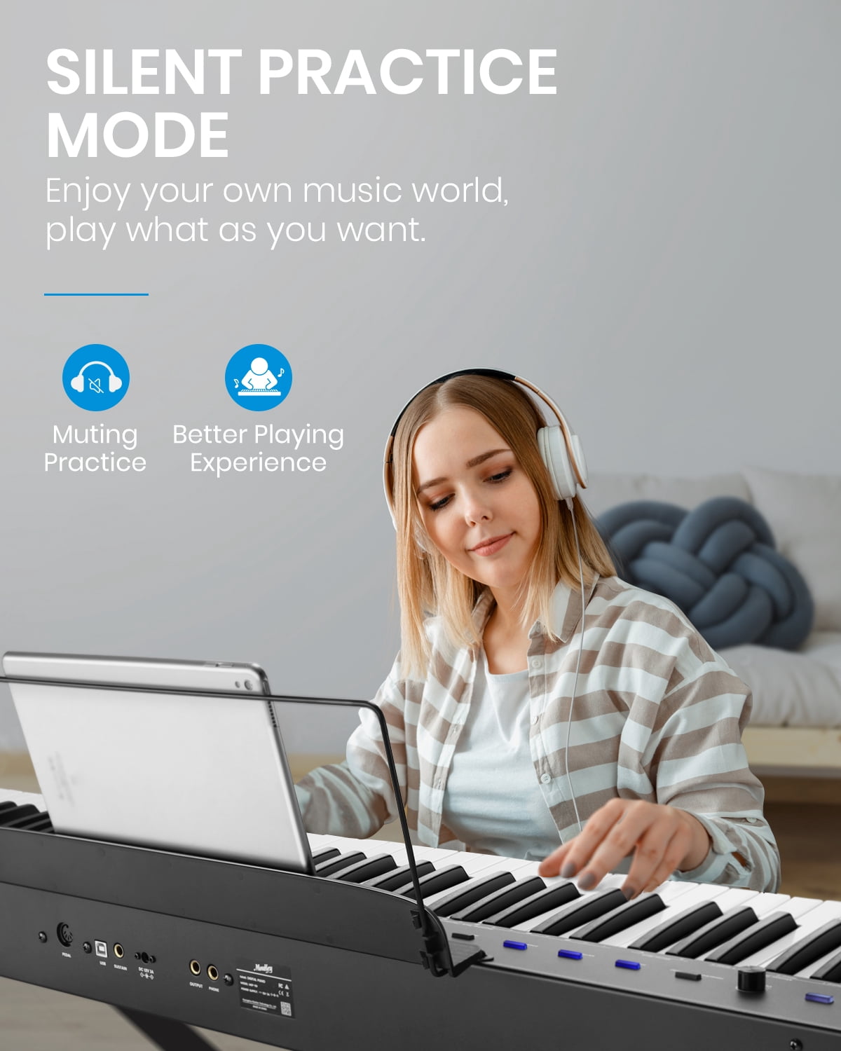 Moukey 88 Key Full-Size Keyboard Piano