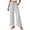 Gray, variant on Womens Striped Pants Casual Loose Elastic Waist Wide Leg Trousers Fashion Side Split Summer Beach Clothes