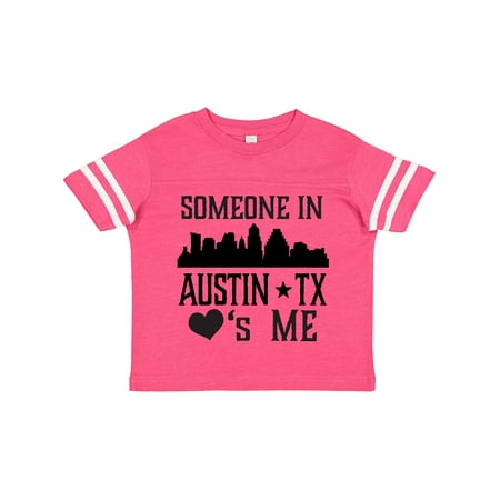 

Inktastic Austin Texas Someone Loves Me Skyline Gift Toddler Boy or Toddler Girl T-Shirt