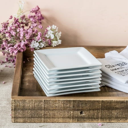 Better Homes & Gardens 5" Square Appetizer Plate, Set of 8 ...