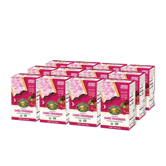 Nature's Path Organic Frosted Cherry Pomegranate Toaster Pastries, 11oz Box (pack of 12)