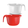thumbnail image 2 of Cooking Concepts Large Mixing Bowl Set of 2, Plastic Red & White, 2 of 4