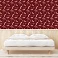 thumbnail image 3 of Ambesonne Spring Peel & Stick Wallpaper for Home, Butterflies Flowers Moons, 13"x36", Dark Maroon and Dried Rose, 3 of 5