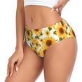 thumbnail image 2 of Balery Yellow Polka Dot Sunflower Ropa Interior de Algodón para Mujer con Dibujo – Braguitas Cómodas y Elásticas, Estilo Clásico-Large, 2 of 6