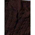 thumbnail image 7 of Women's Solid Color Button Decor U-Neck Casual Long Sleeve Sweater Top, Autumn/Winter ,Petite Women, 7 of 7
