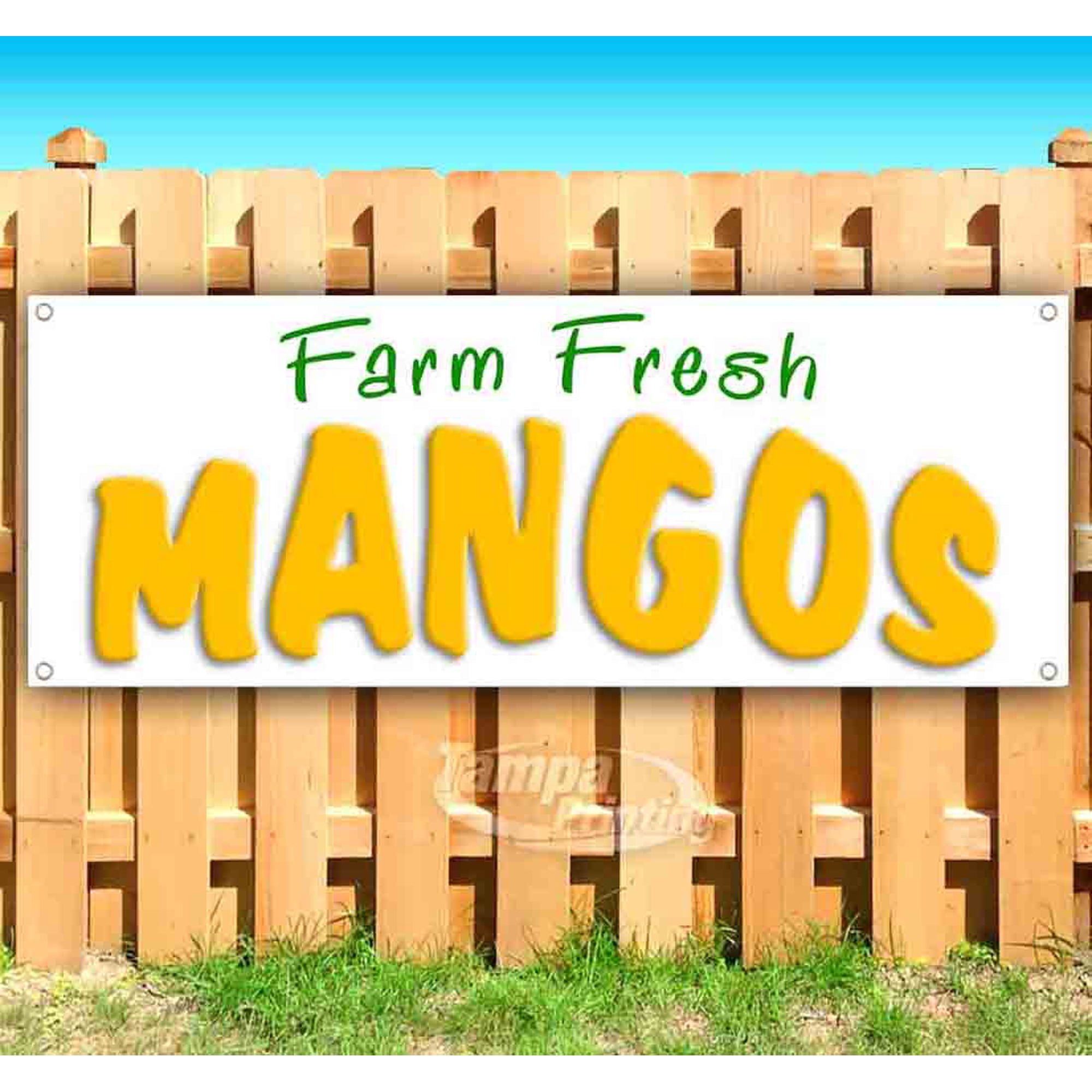 Farm Fresh Mangos 13 oz Vinyl Banner With Metal Grommets