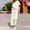 White, variant on European And Autumn New Loose Solid Color Casual Suit Textured Drawstring Sports Two Piece Suit For Women Ski Pants Bibs Wedding Guest Jumpsuit for Women Wedding Guest Dresses for Women Tuxedo Pant