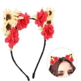 thumbnail image 4 of Ear Headdress, Comfortable Flower Headband Fashionable For Senior For Christmas For Adults For Carnival For Kids For Halloween ANGGREK FC1413, 4 of 8