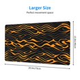 thumbnail image 4 of Extra Large Mouse Pad, Golden 3D Abstract Wave Desk Mat - Square Mouse Pad Non-Slip Rubber Base Mouse Pad for Desktop, Laptop, 29.5 x 15.8 inch, 4 of 8