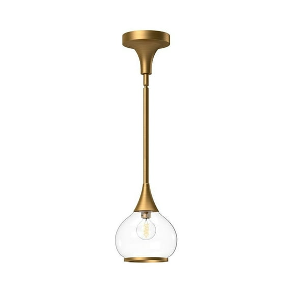 PD524006AGCL-Alora Lighting-Hazel - 1 Light Pendant-8.38 Inches Tall and 6.63 Inches Wide-Aged Gold Finish-Clear Glass Color