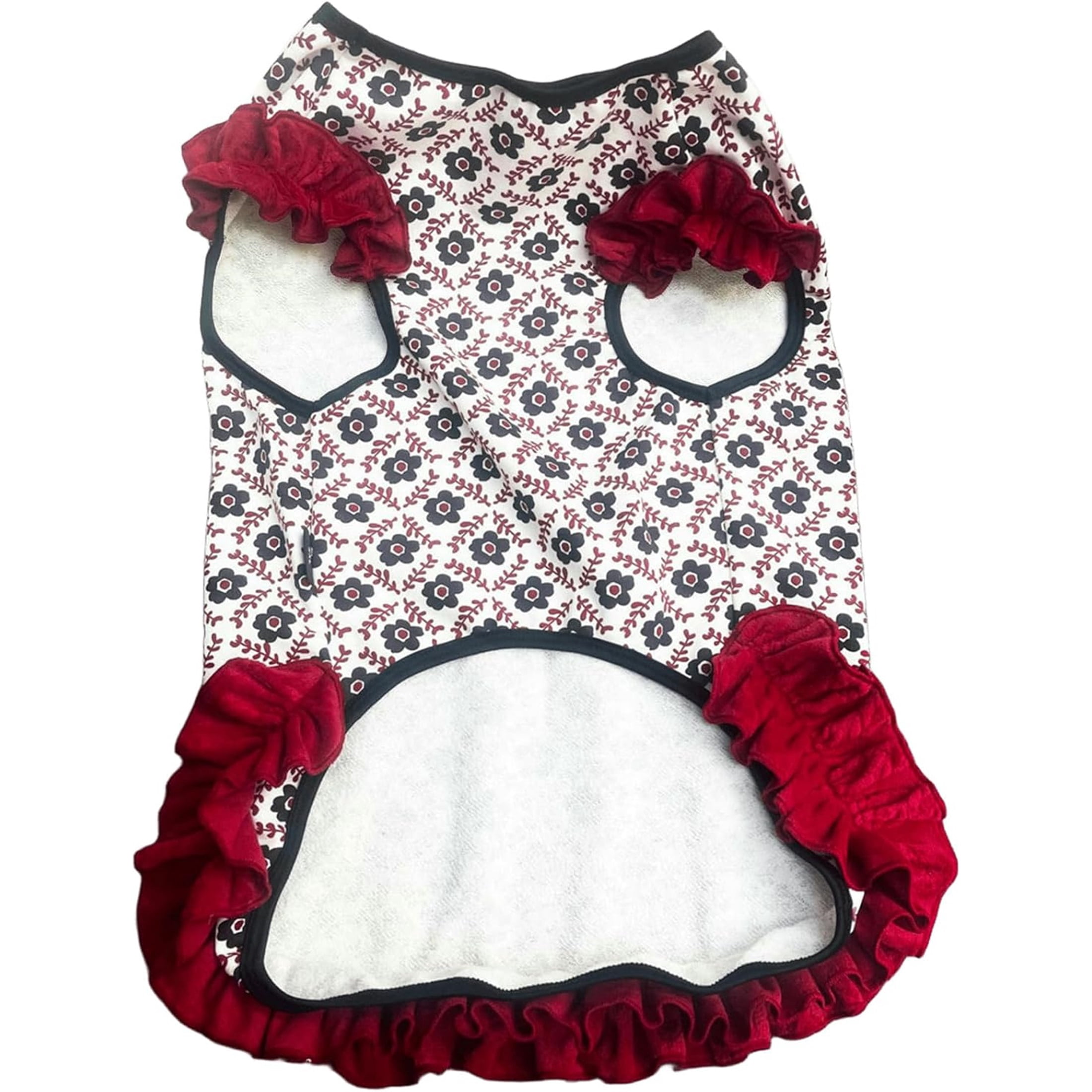 UOSIA Large Dog Dresses Clothes Girl Floral Princess Lace Tutu Dress Pet Pullover Vest Outfits for Wedding Birthday