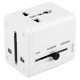thumbnail image 1 of Adaptador de enchufe de viaje internacional USB doble multifunción CA 110 ~ 250 V 6 A (blanco), 1 of 8