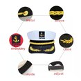 thumbnail image 4 of Sombrero Ajustable Capitan Marinero Gorro Gorra Yate Laure 1 pzs, Blanco, 4 of 5