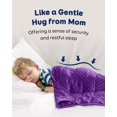 thumbnail image 2 of 2 lbs Weighted Lap Pad, Ultra Soft Minky Dotted Heavy Blankets Throw for Better Study Relaxing & Sleeping, Machine Washable, 20 x 30 Inches, Purple, 2 of 13